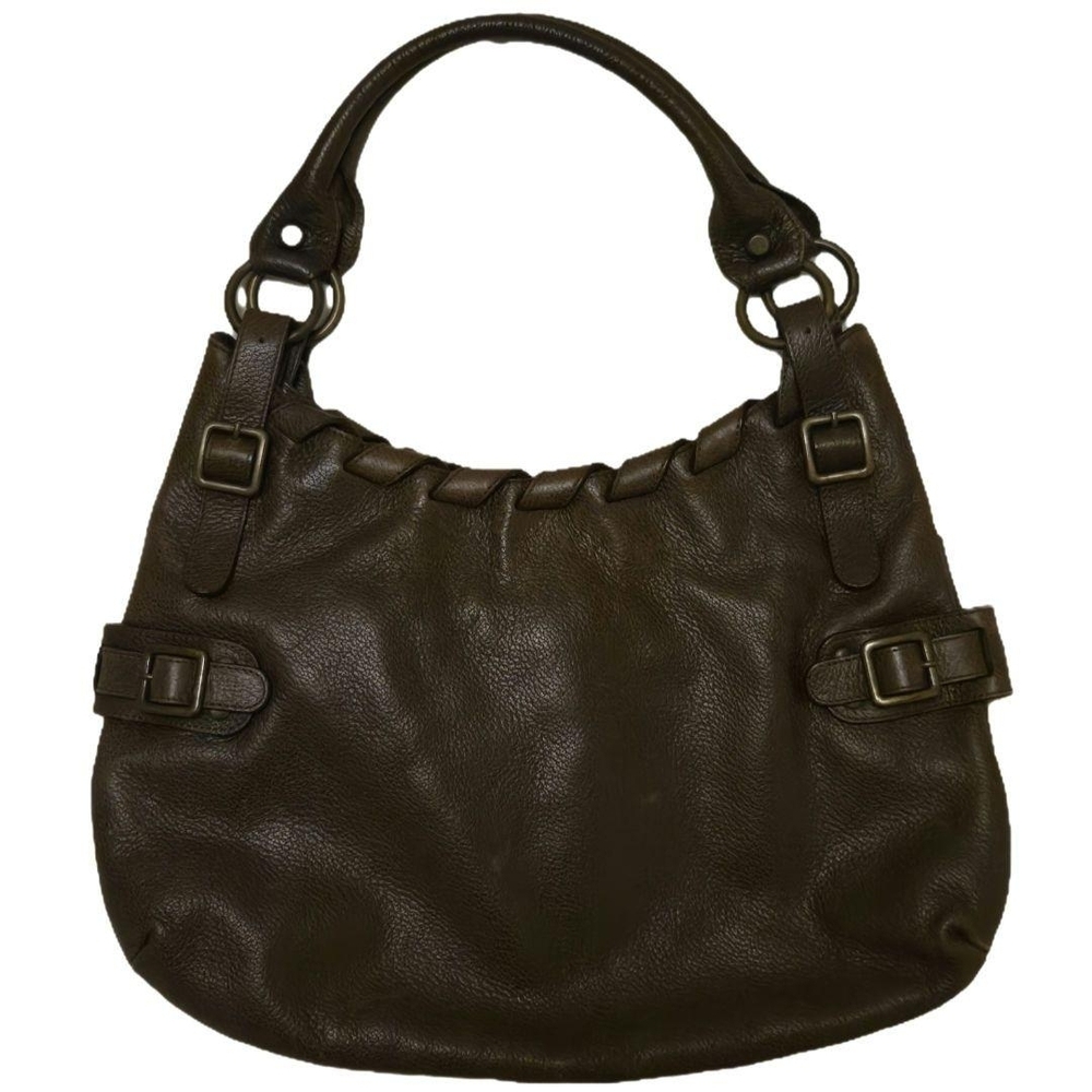 Nuova Stella Chic Dark Brown Leather Shoulder Bag